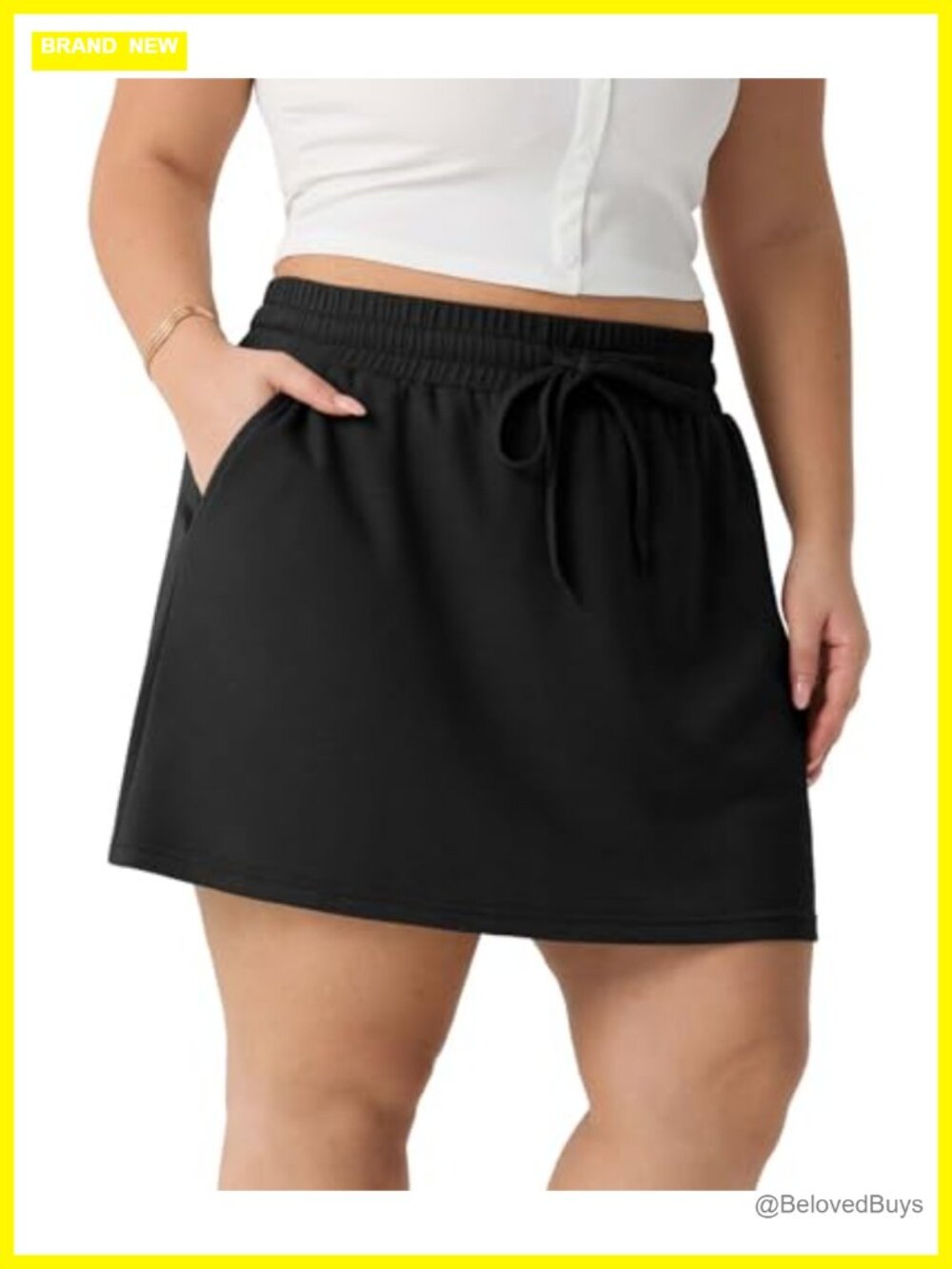 Women's Plus Size Athletic Skort with Built-in Shorts and Pockets